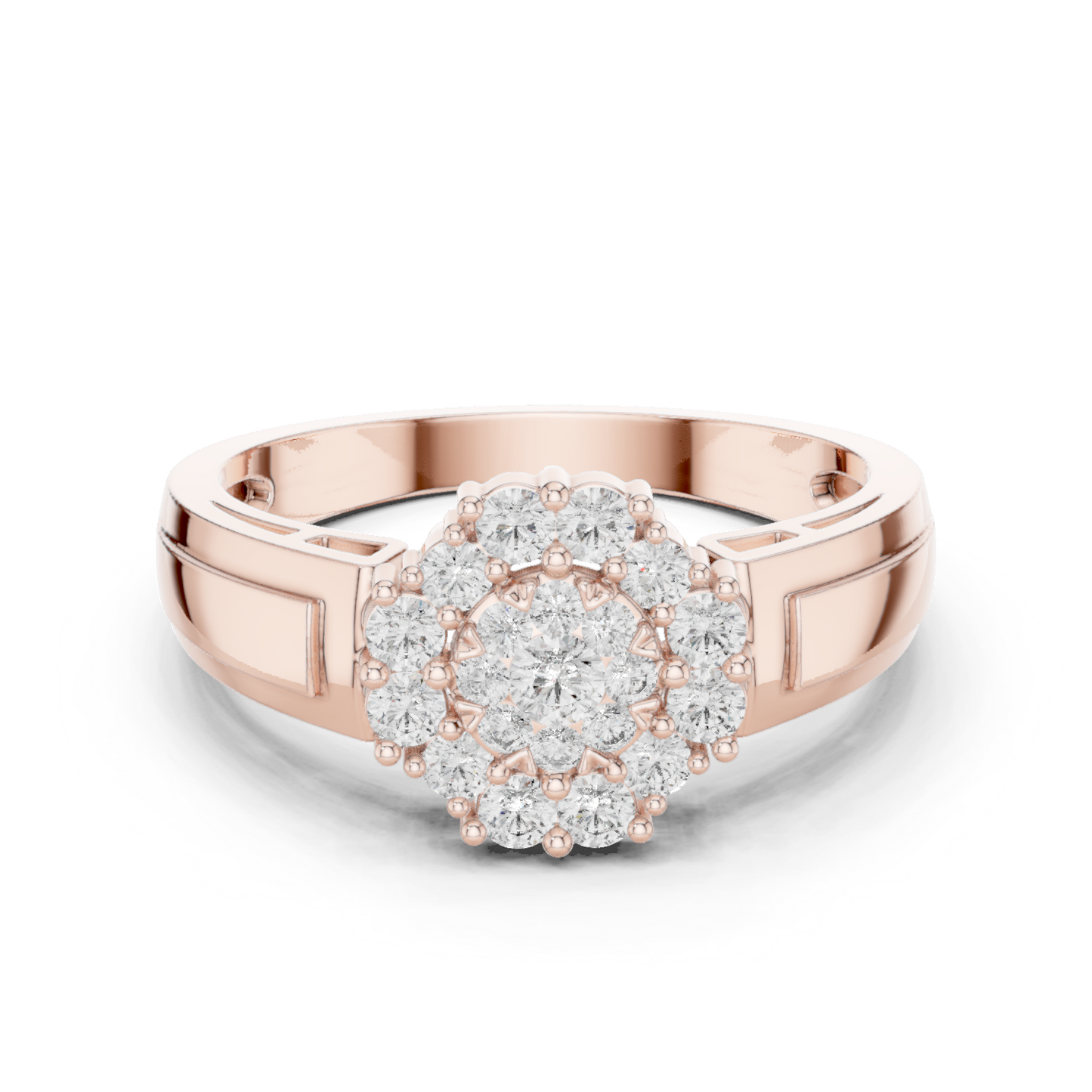 Round Halo Lab Grown Diamond Ring
