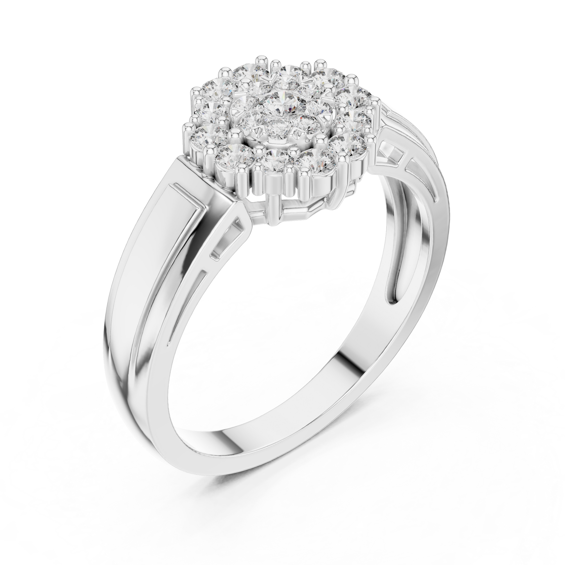 Round Halo Lab Grown Diamond Ring
