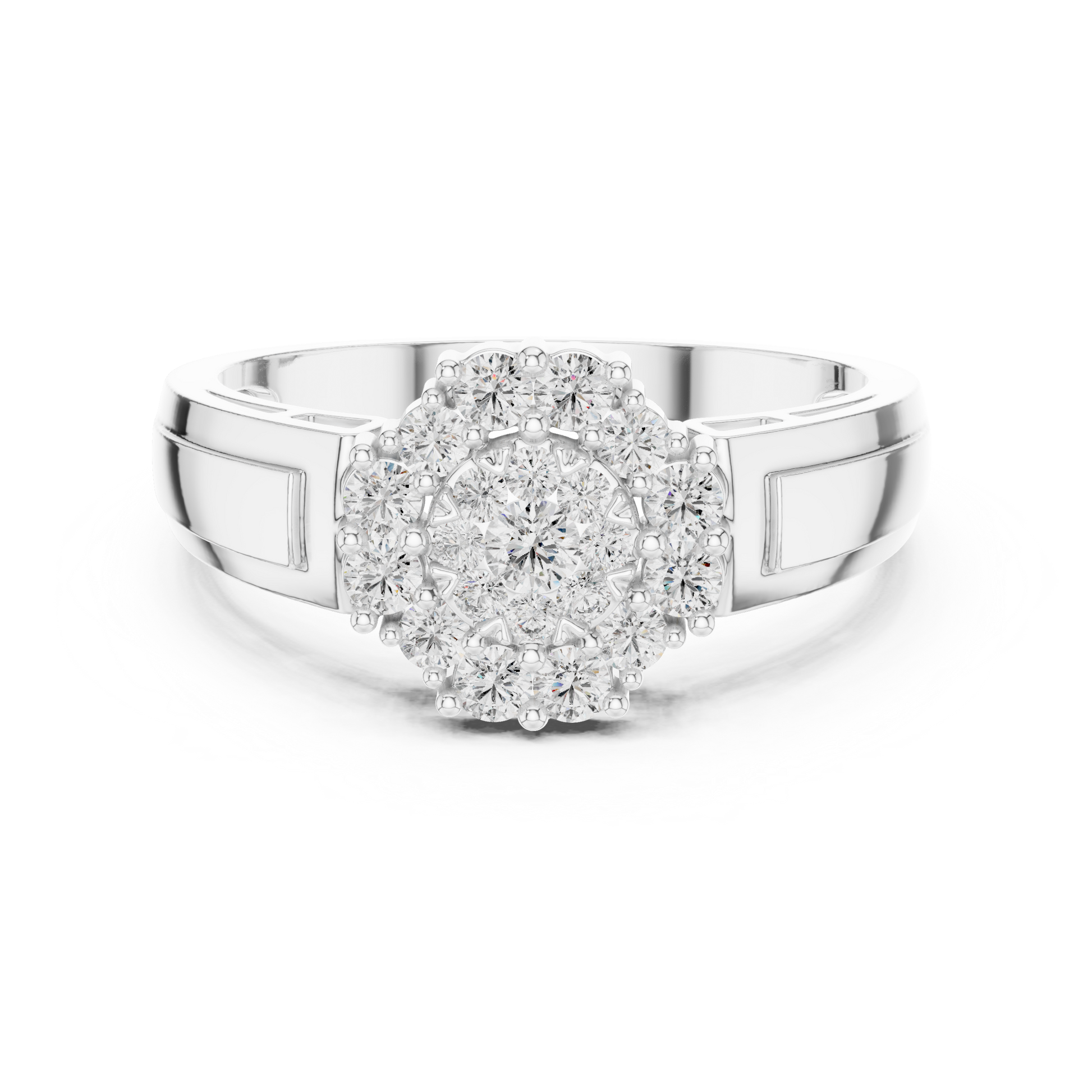 Round Halo Lab Grown Diamond Ring