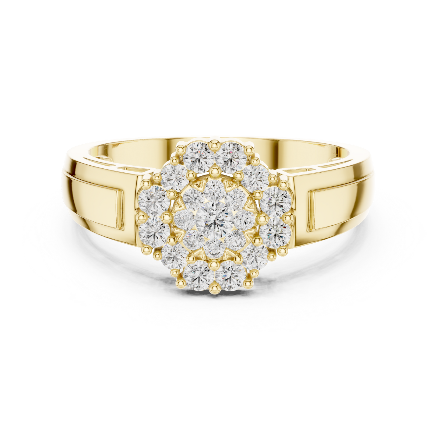Round Halo Lab Grown Diamond Ring