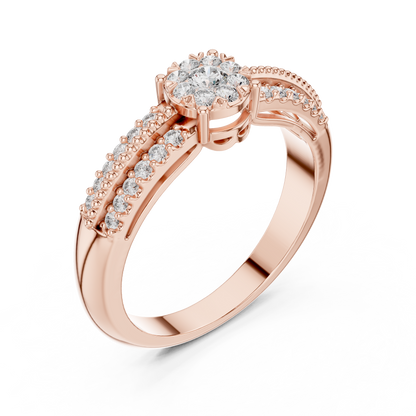 Round Halo Lab Grown Diamond Ring