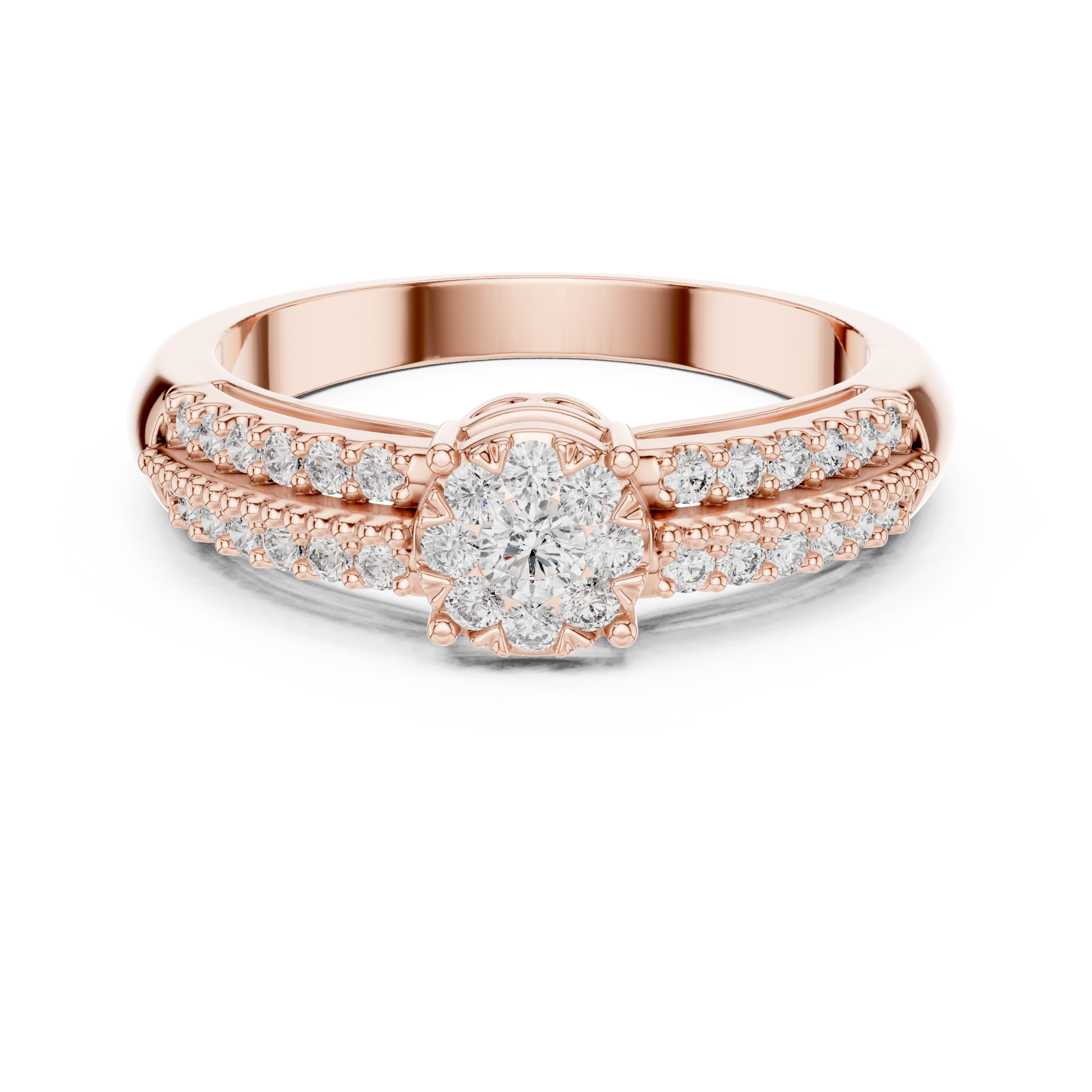 Round Halo Lab Grown Diamond Ring