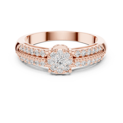 Round Halo Lab Grown Diamond Ring