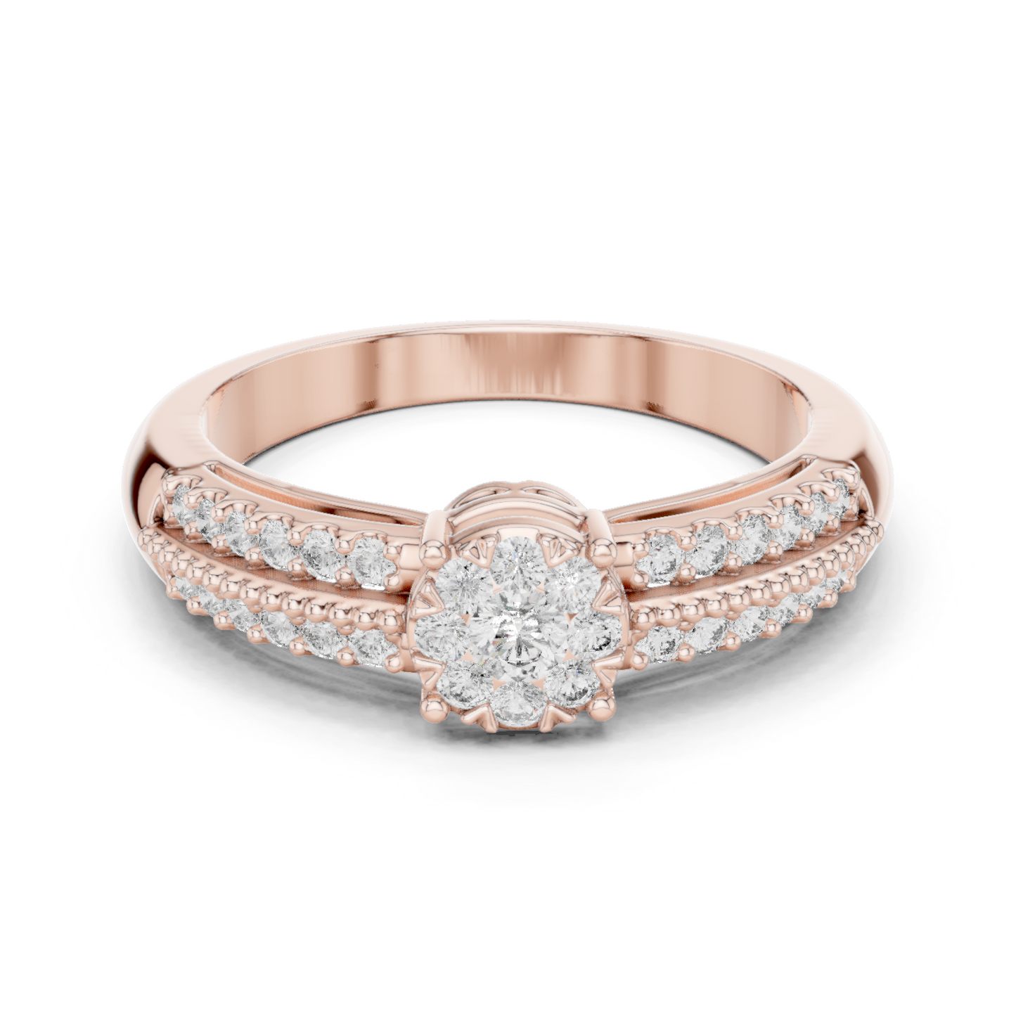 Round Halo Lab Grown Diamond Ring
