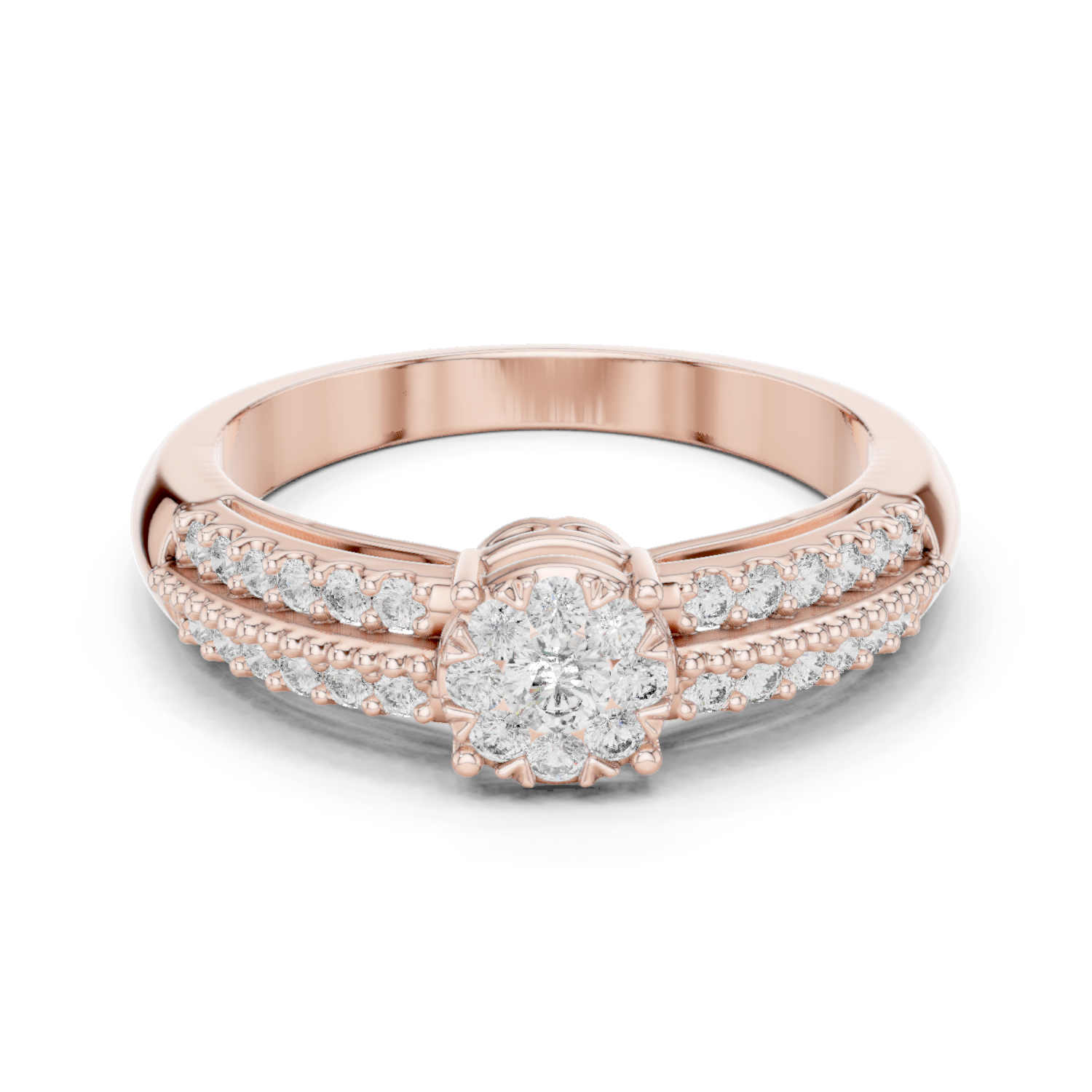 Round Halo Lab Grown Diamond Ring