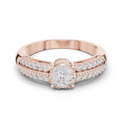 Round Halo Lab Grown Diamond Ring