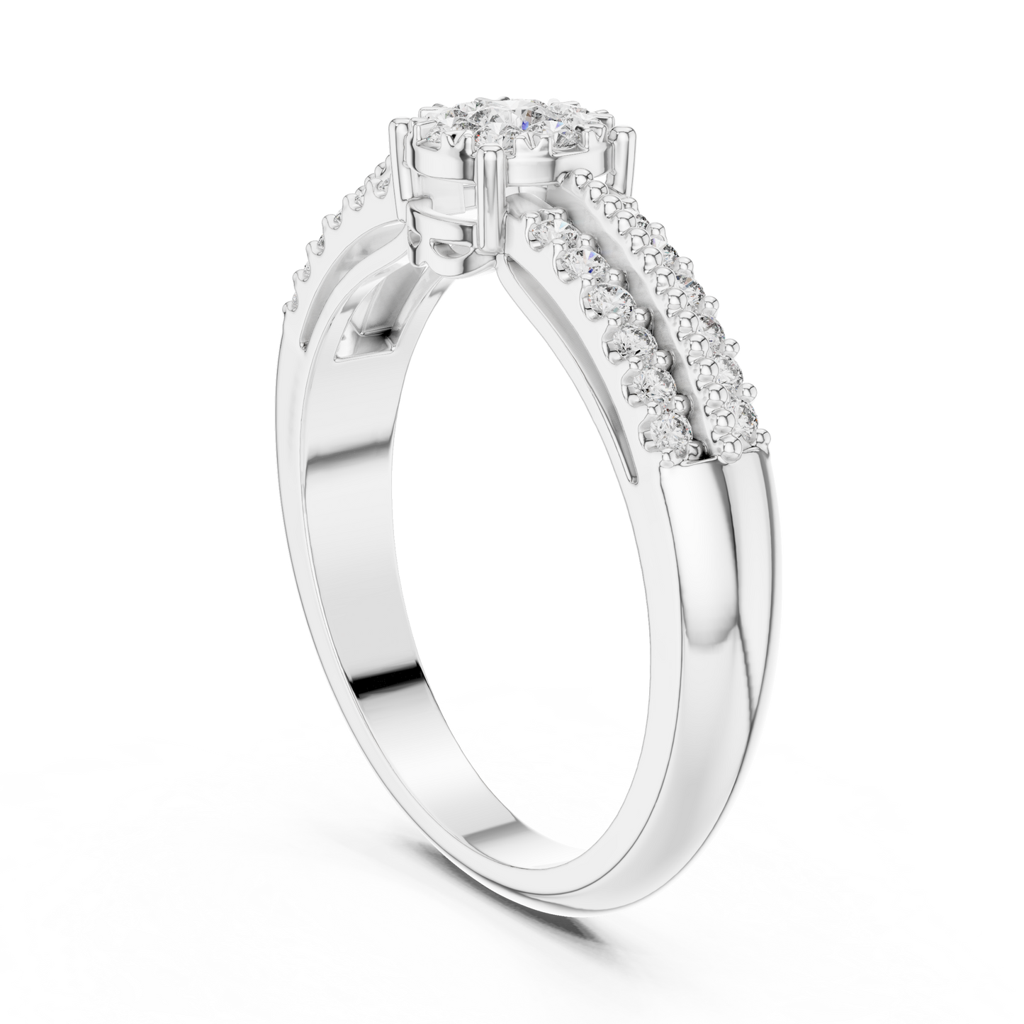 Round Halo Lab Grown Diamond Ring