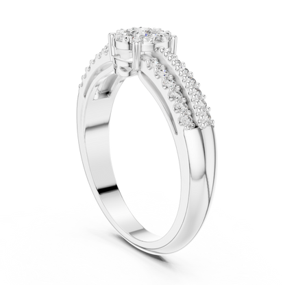 Round Halo Lab Grown Diamond Ring