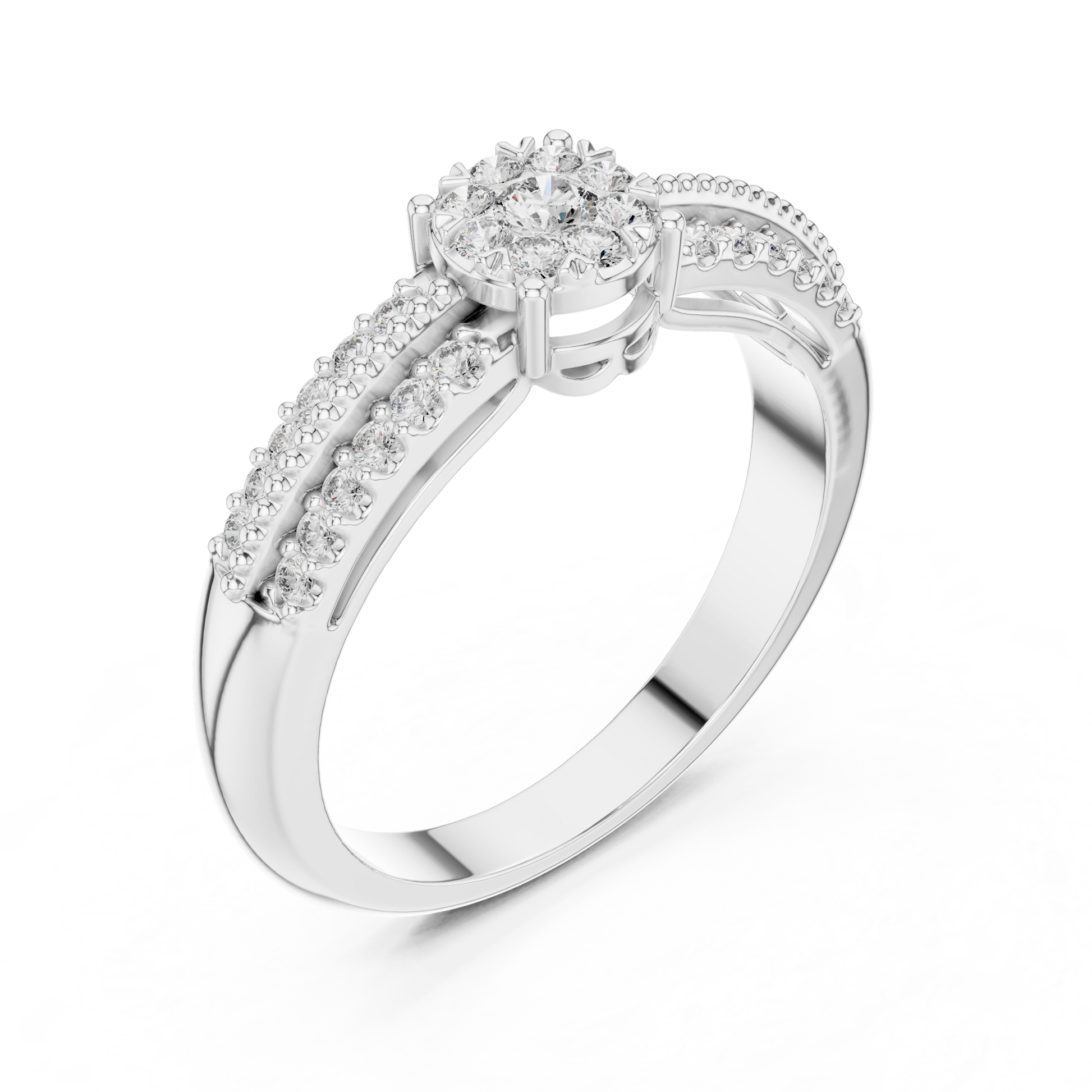 Round Halo Lab Grown Diamond Ring