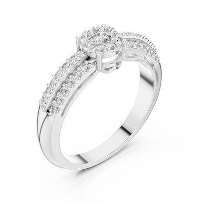 Round Halo Lab Grown Diamond Ring