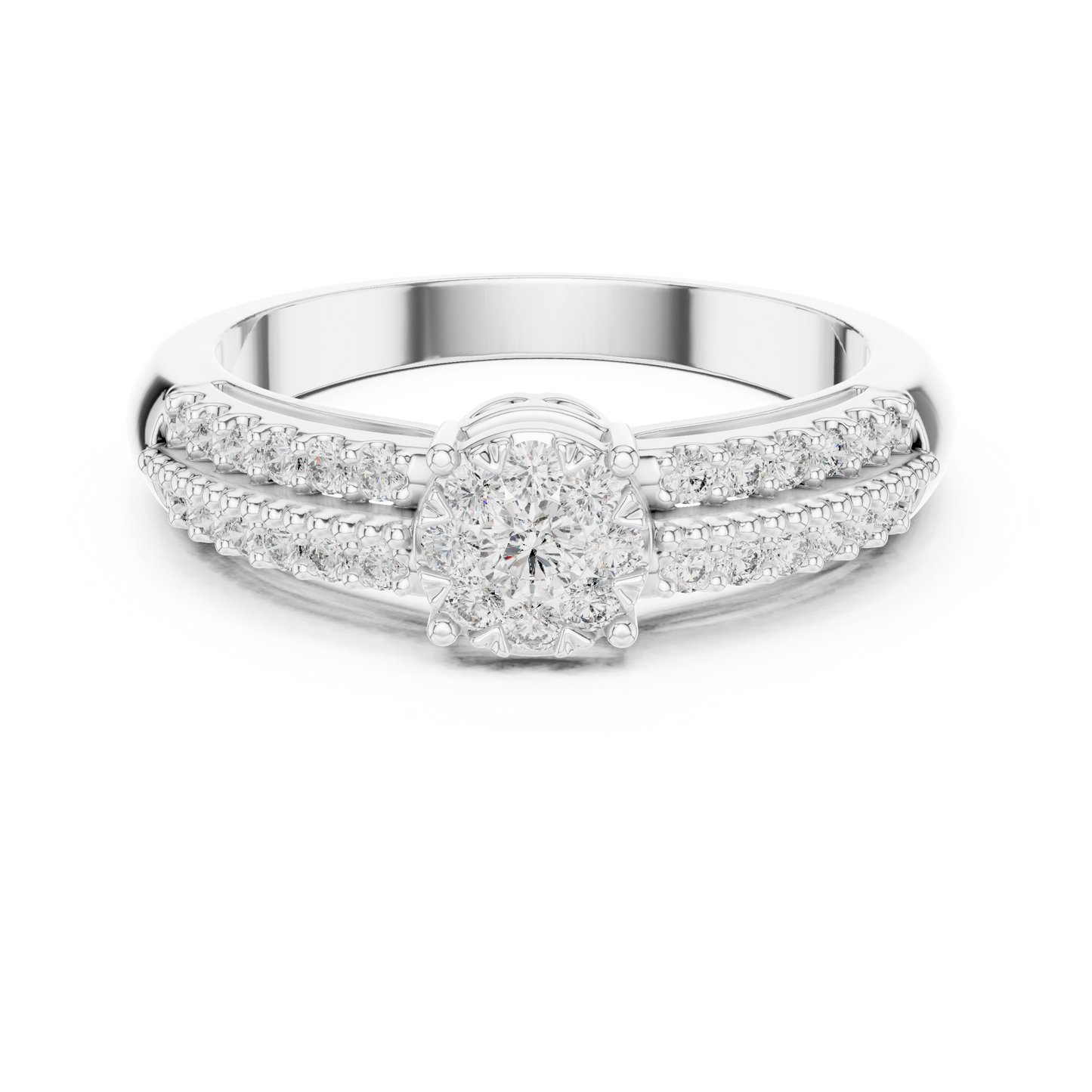 Round Halo Lab Grown Diamond Ring