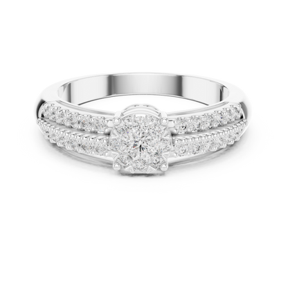 Round Halo Lab Grown Diamond Ring