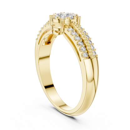 Round Halo Lab Grown Diamond Ring