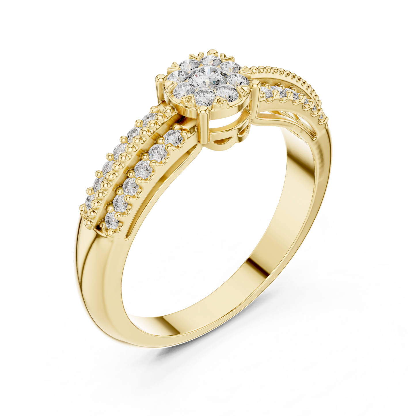 Round Halo Lab Grown Diamond Ring