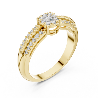 Round Halo Lab Grown Diamond Ring