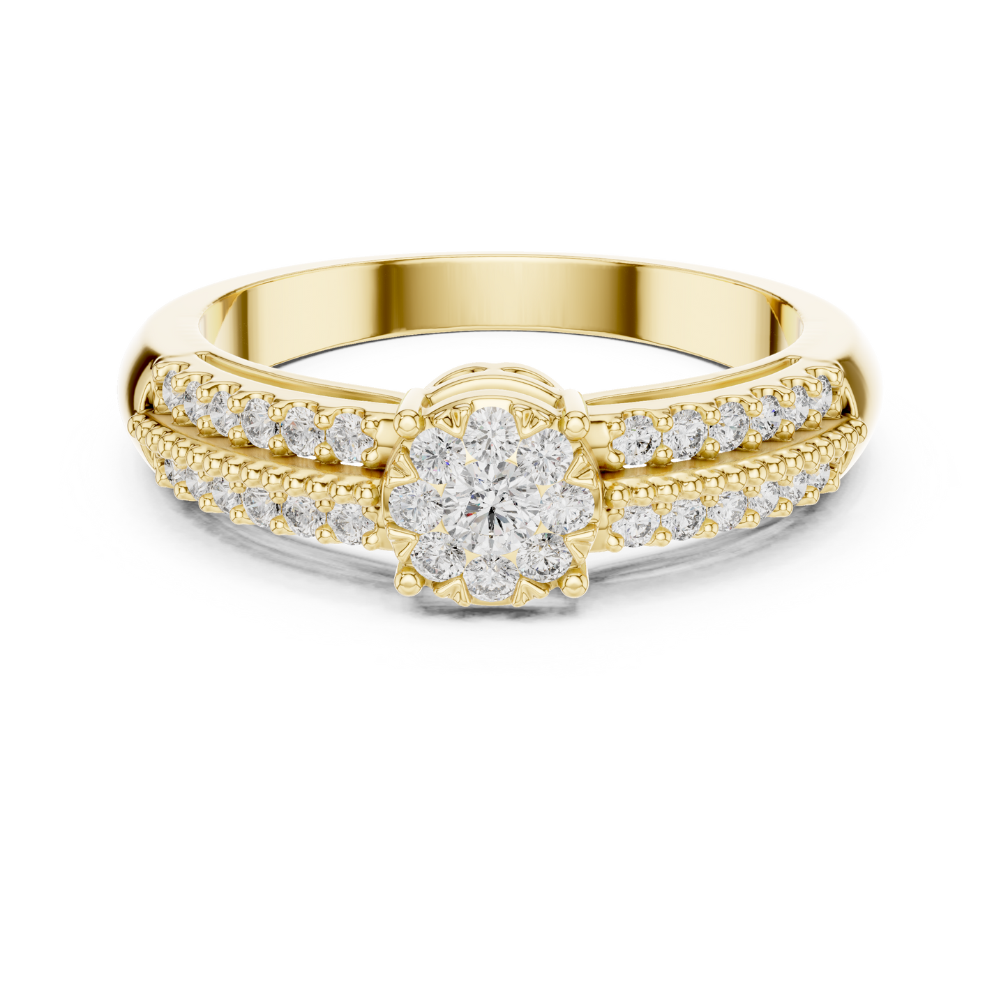 Round Halo Lab Grown Diamond Ring