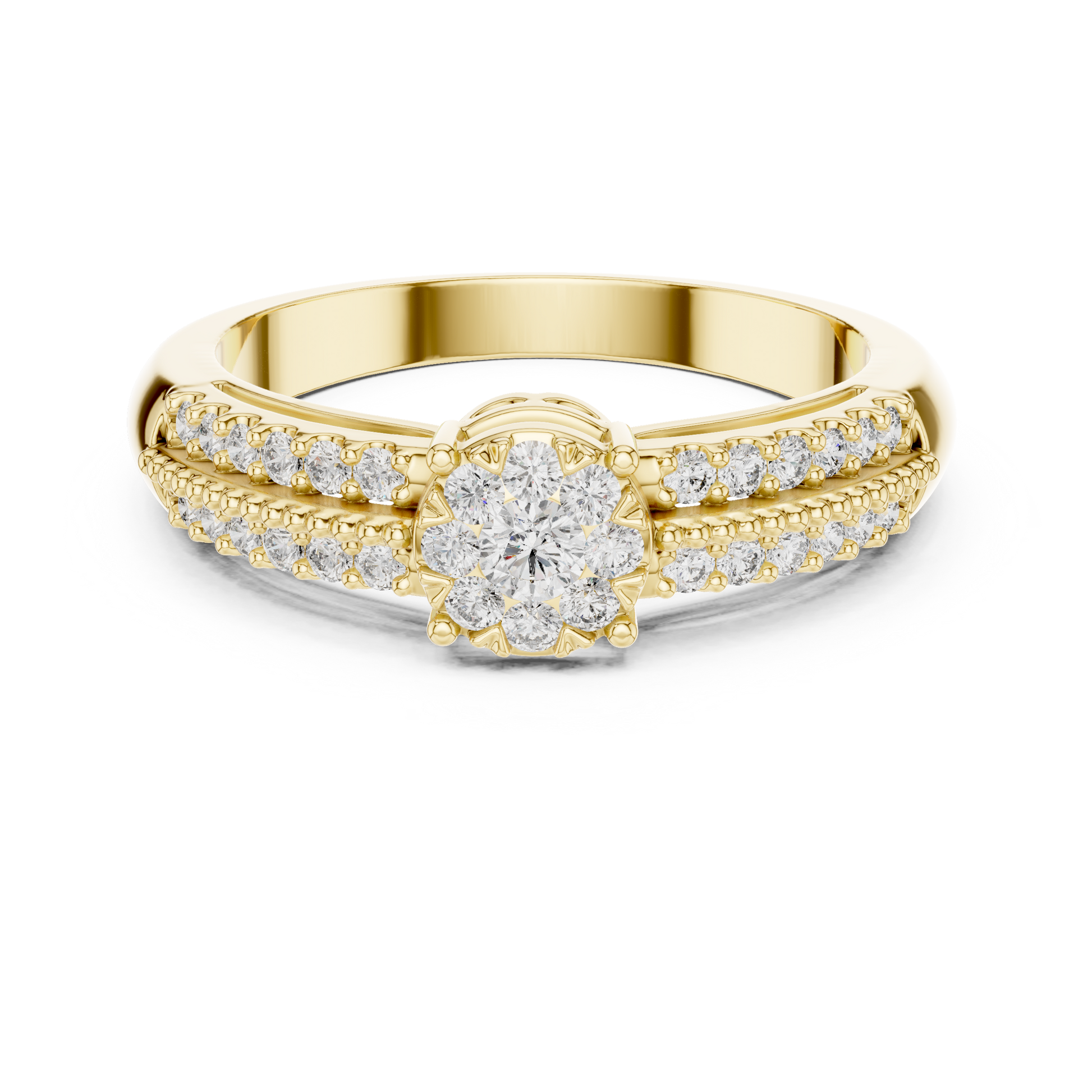 Round Halo Lab Grown Diamond Ring