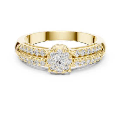Round Halo Lab Grown Diamond Ring
