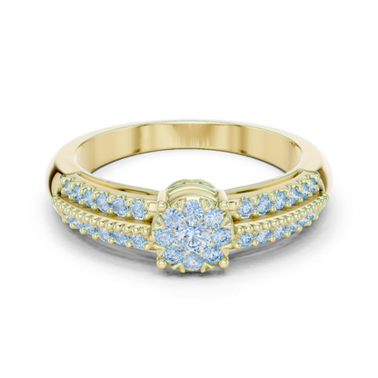 Round Halo Lab Grown Diamond Ring