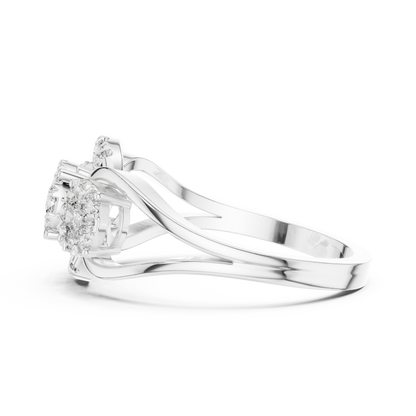 Round Halo Lab Grown Diamond Ring