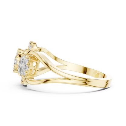 Round Halo Lab Grown Diamond Ring