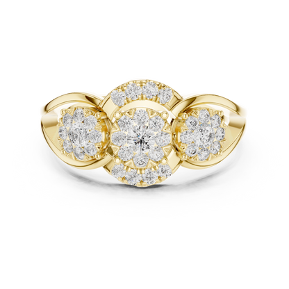 Round Halo Lab Grown Diamond Ring