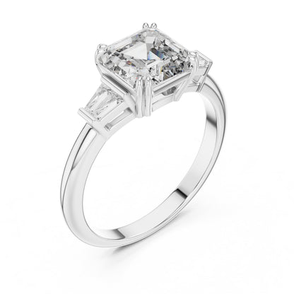 Mixed Shape Lab Grown Diamond Three Stone Ring