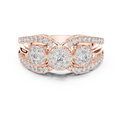 Round Halo Lab Grown Diamond Ring