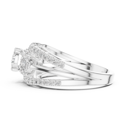 Round Halo Lab Grown Diamond Ring