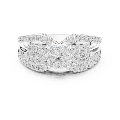 Round Halo Lab Grown Diamond Ring