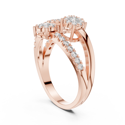 Round Halo Lab Grown Diamond Ring