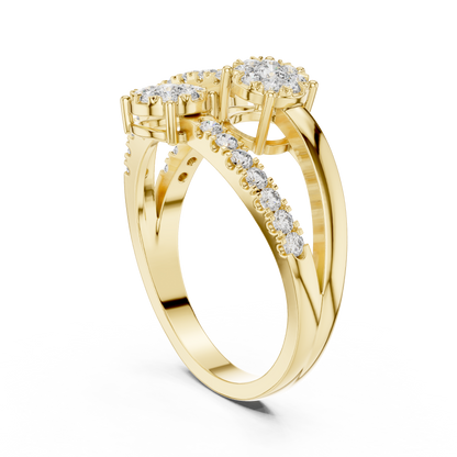 Round Halo Lab Grown Diamond Ring