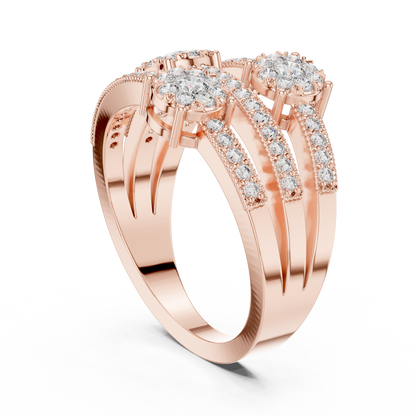 Mixed Shape Lab Grown Diamond Halo Ring