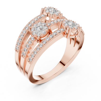 Mixed Shape Lab Grown Diamond Halo Ring