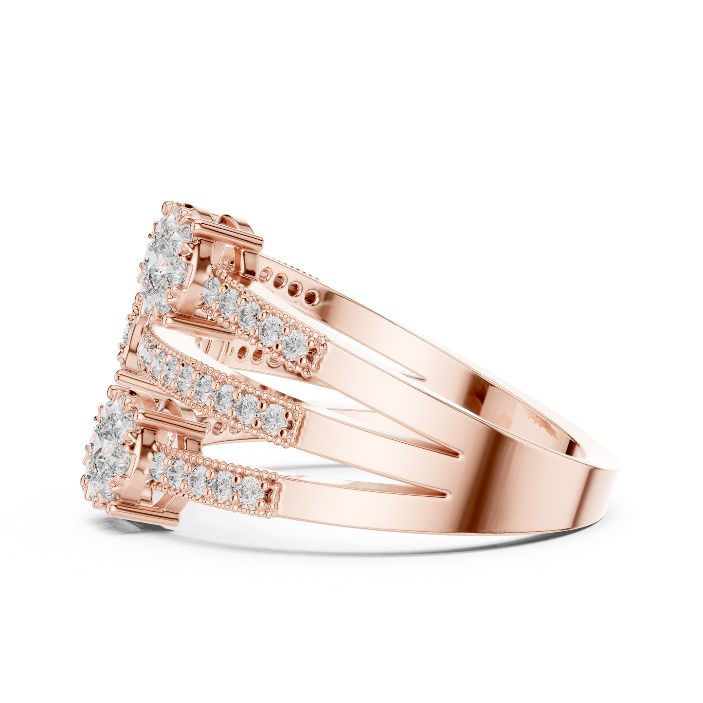 Mixed Shape Lab Grown Diamond Halo Ring