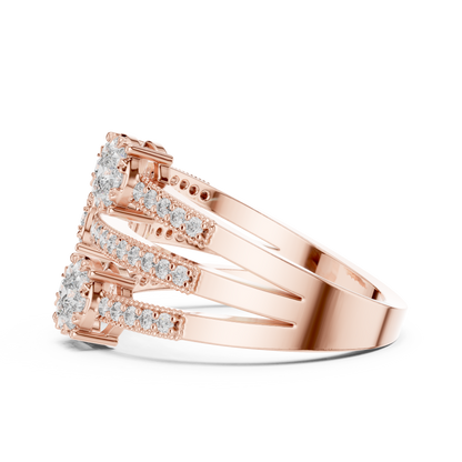 Mixed Shape Lab Grown Diamond Halo Ring
