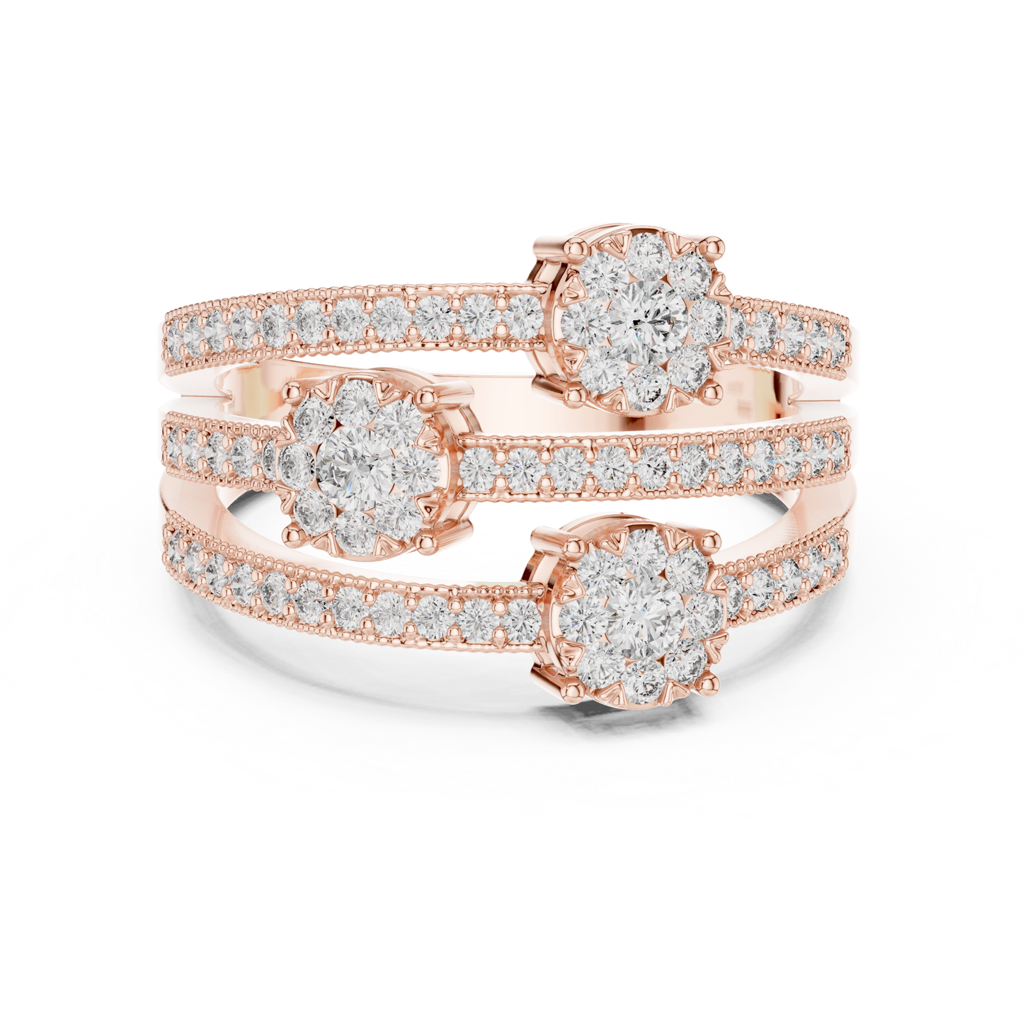 Mixed Shape Lab Grown Diamond Halo Ring