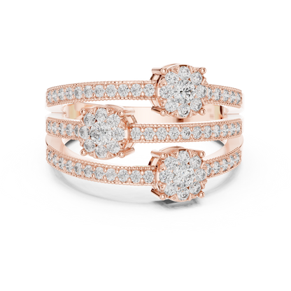Mixed Shape Lab Grown Diamond Halo Ring