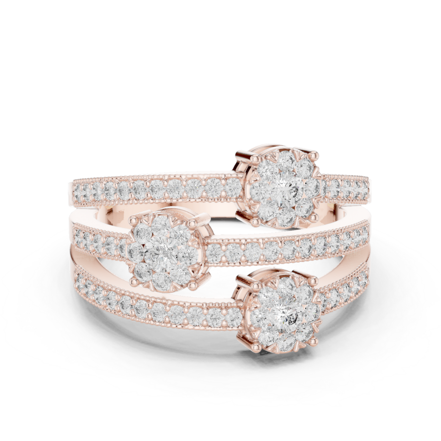 Mixed Shape Lab Grown Diamond Halo Ring