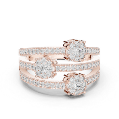 Mixed Shape Lab Grown Diamond Halo Ring