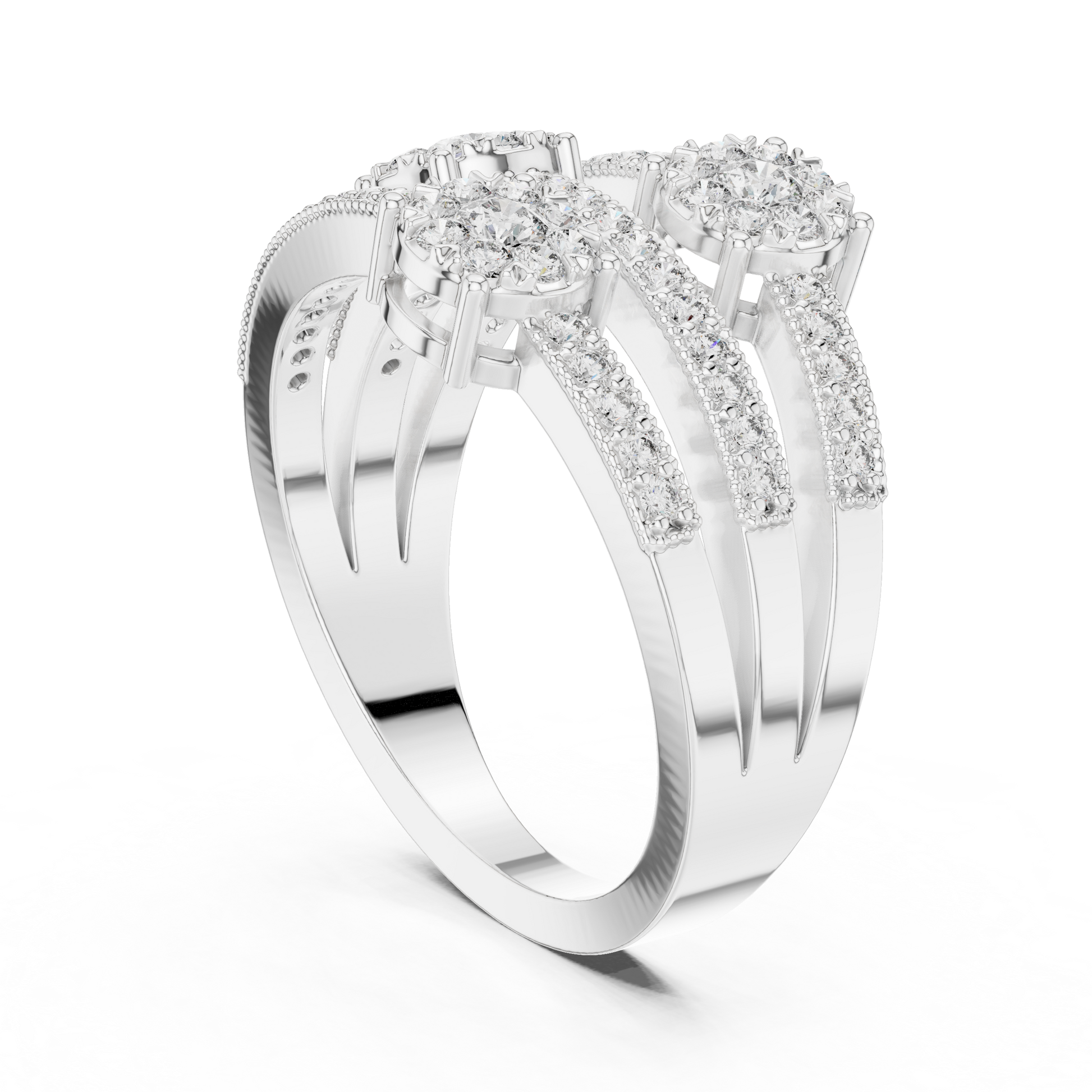 Mixed Shape Lab Grown Diamond Halo Ring