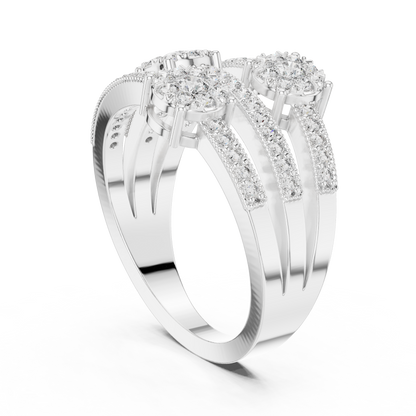 Mixed Shape Lab Grown Diamond Halo Ring
