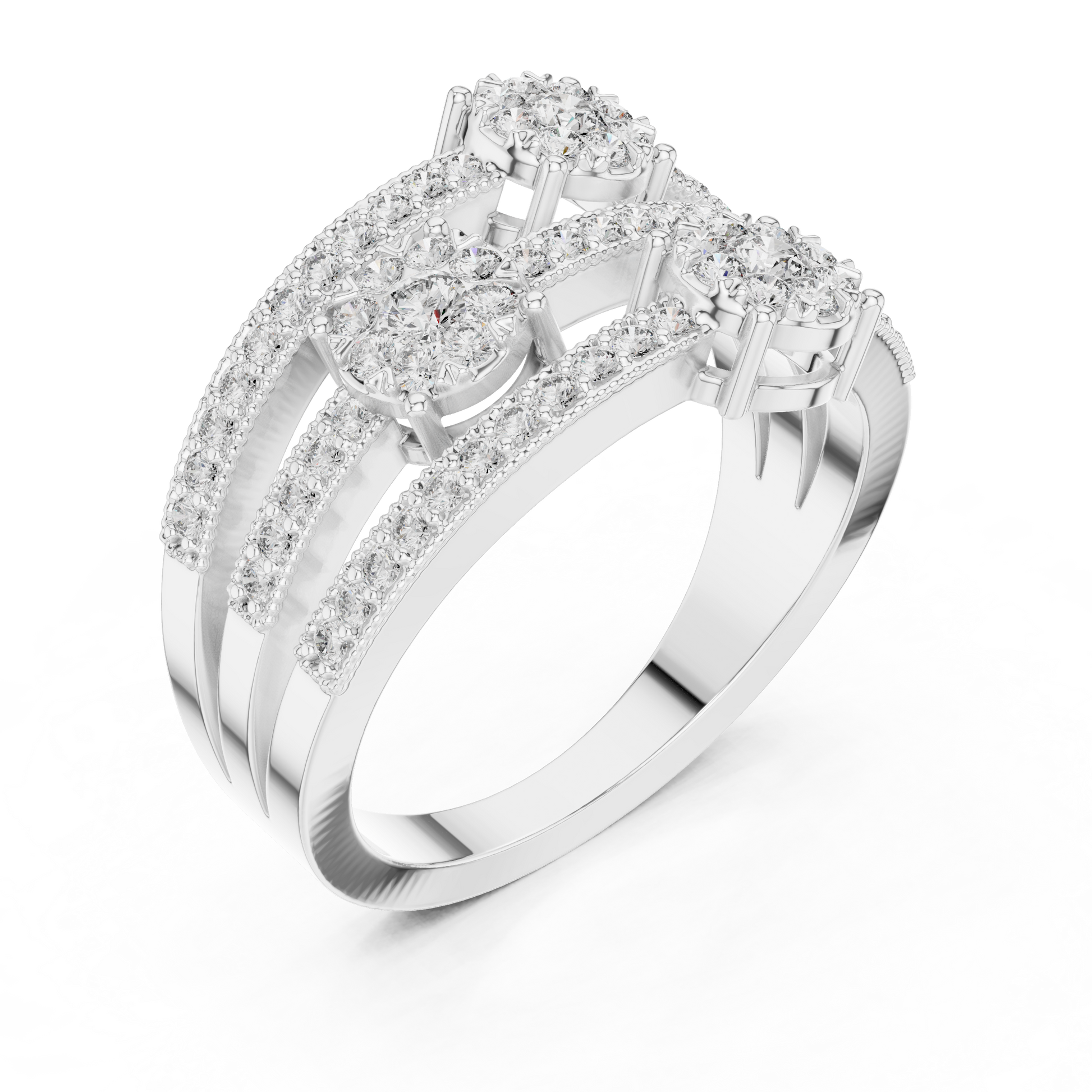Mixed Shape Lab Grown Diamond Halo Ring