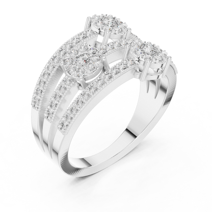 Mixed Shape Lab Grown Diamond Halo Ring