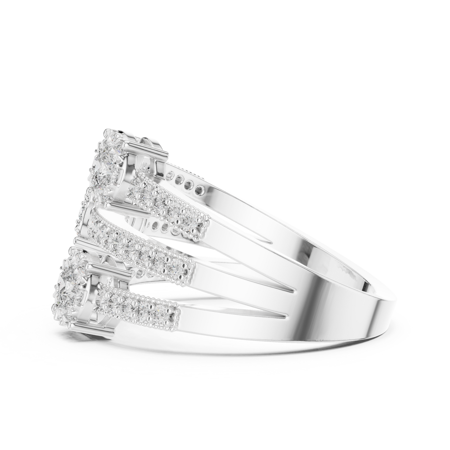 Mixed Shape Lab Grown Diamond Halo Ring