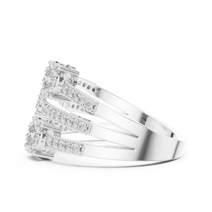 Mixed Shape Lab Grown Diamond Halo Ring