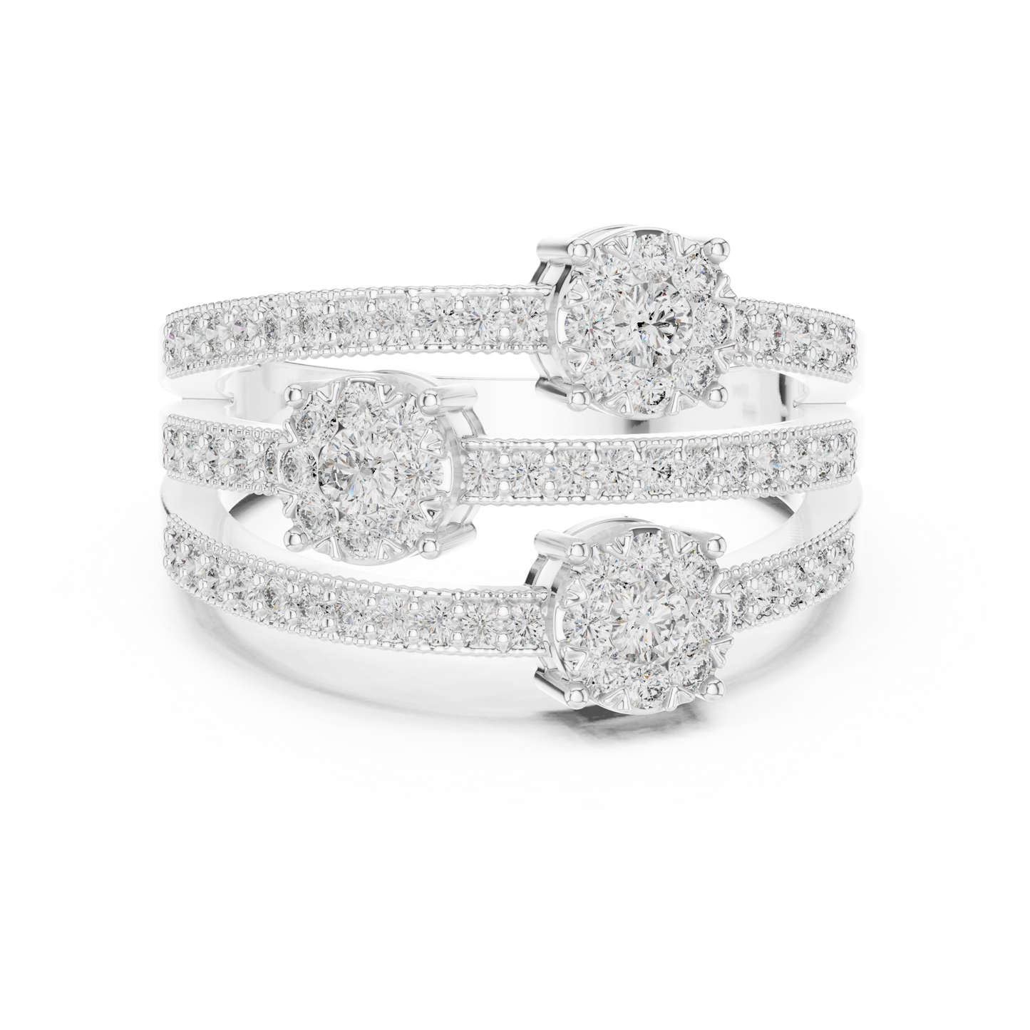 Mixed Shape Lab Grown Diamond Halo Ring