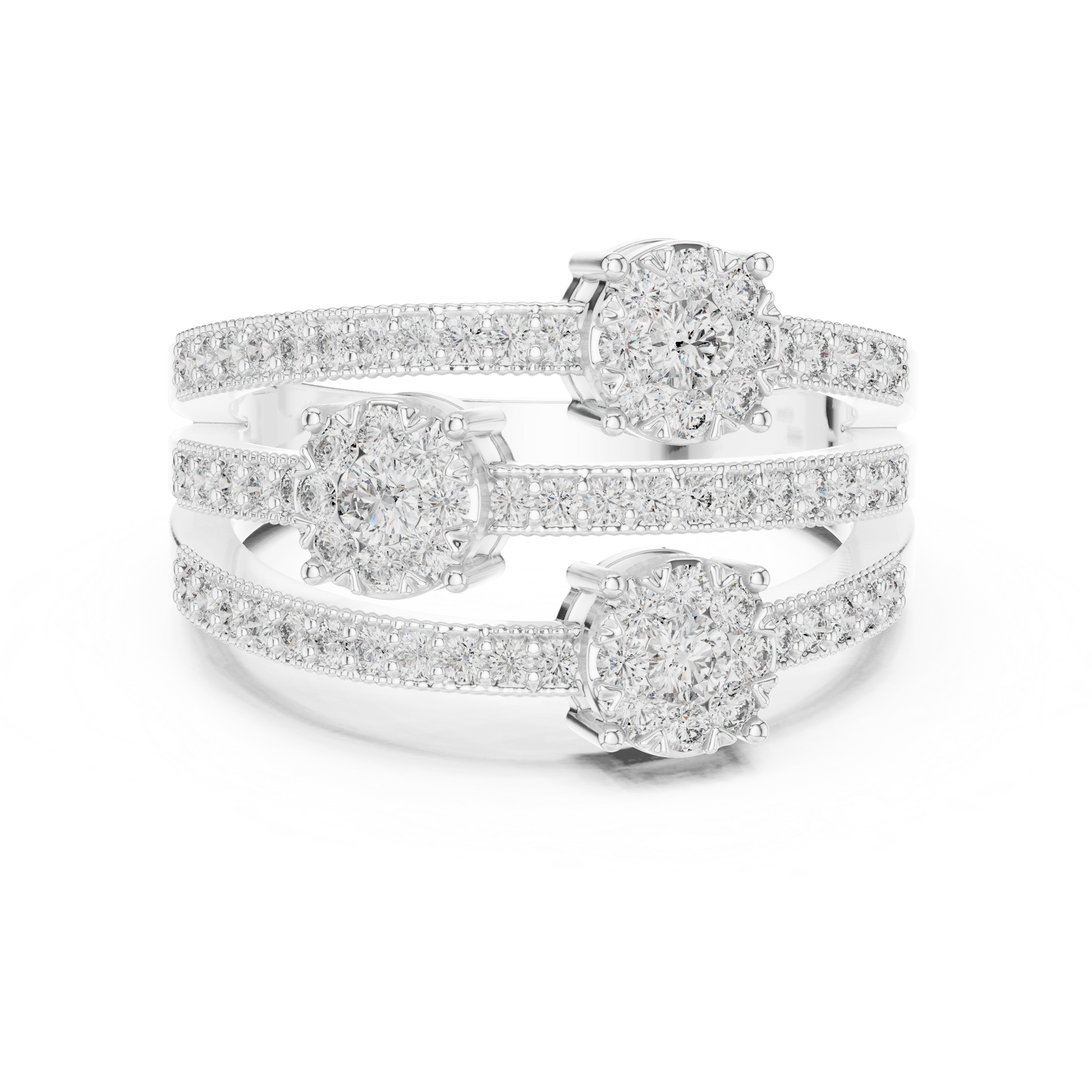 Mixed Shape Lab Grown Diamond Halo Ring