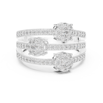 Mixed Shape Lab Grown Diamond Halo Ring