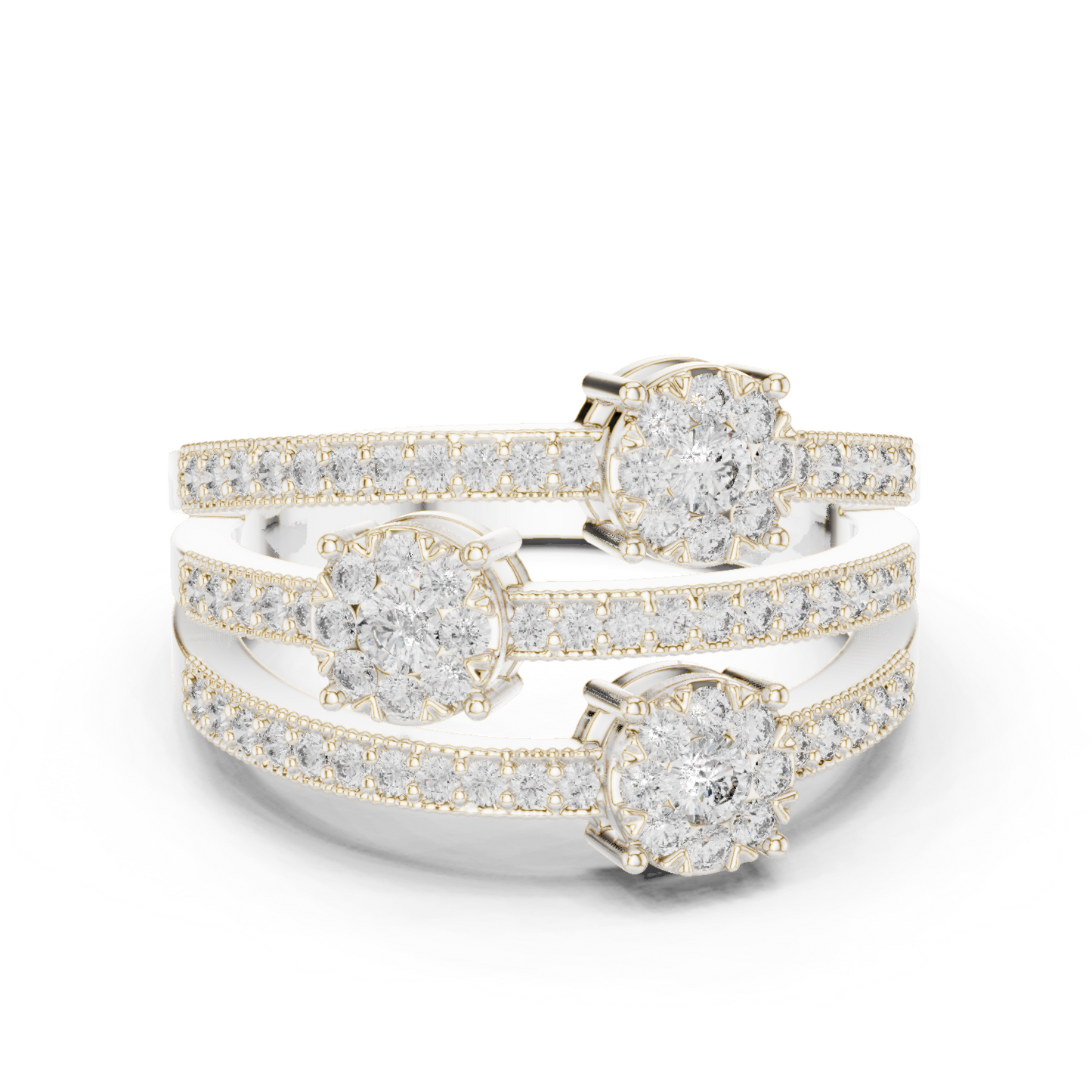 Mixed Shape Lab Grown Diamond Halo Ring